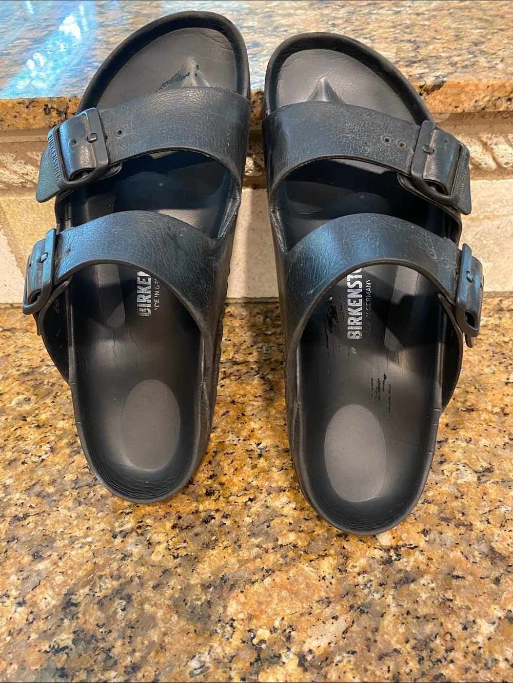 Birkenstock Black Two-Strap EVA Sandals